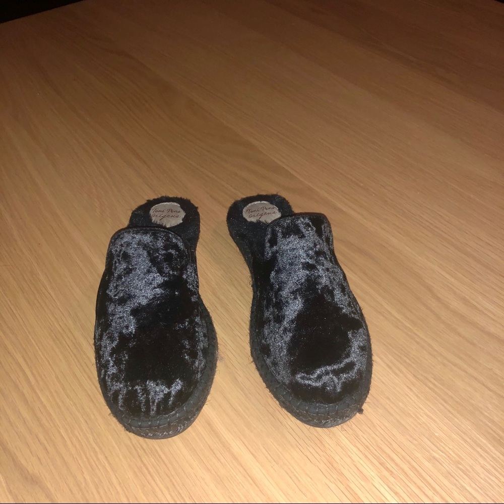 Toni Pons Velvet Shearling Lined Mules